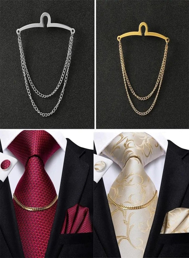 HeOTER Mens Vintage Tie Clip Shirt Chain Buckle Metal Tie Chain Jewelry Business Banquet Wedding Formal Necktie Accessories - Image 5